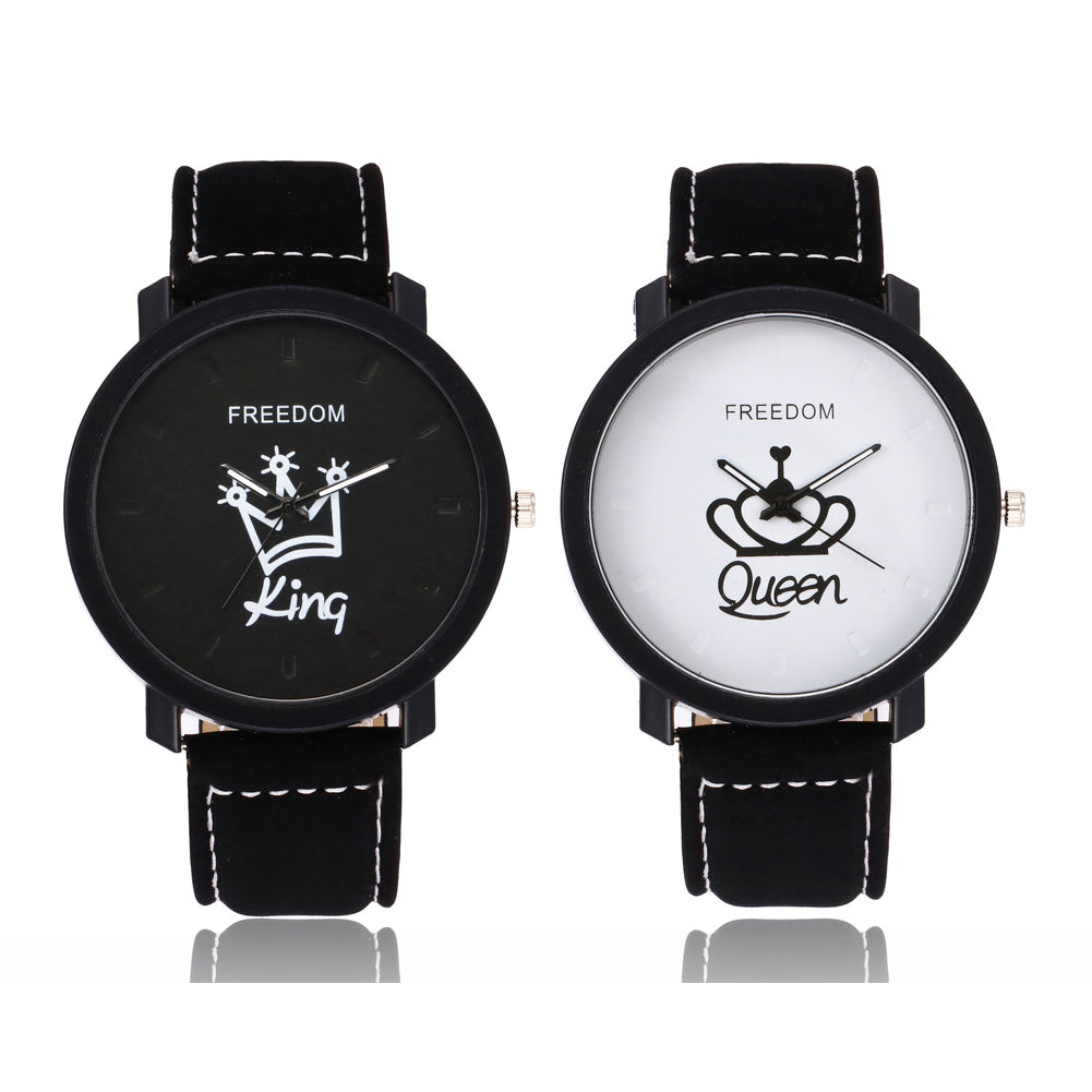 Matching King Queen Freedom Watch Set for Couples