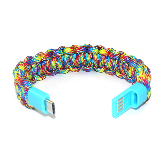 USB Cable Paracord Bracelet Gift for Camping Lover