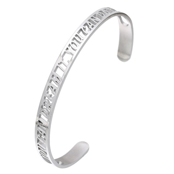 Custom Inspirational Cuff Bracelet Gift for Women
