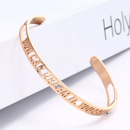 Custom Inspirational Cuff Bracelet Gift for Women