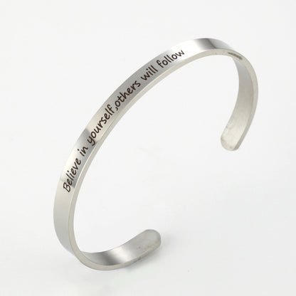 Inspirational Cuff Bracelet Women Birthday Gift
