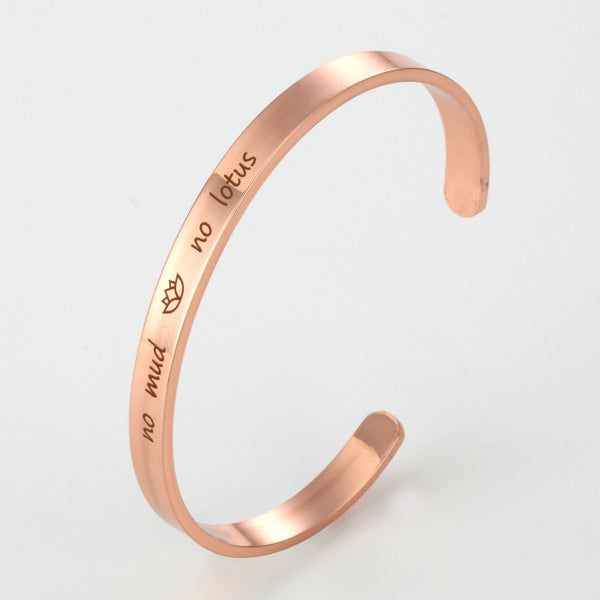 Custom Inspirational Cuff Bracelet Gift for Her