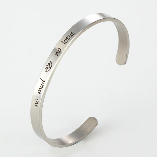 Custom Inspirational Cuff Bracelet Gift for Her