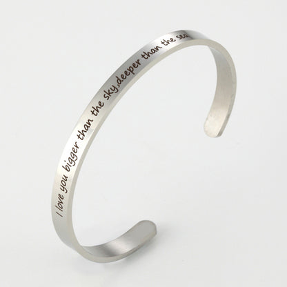 Personalized Promise Cuff Bracelet for Girlfriend