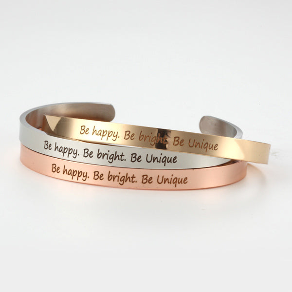 Inspirational Cuff Bracelet Gift for Him or Her