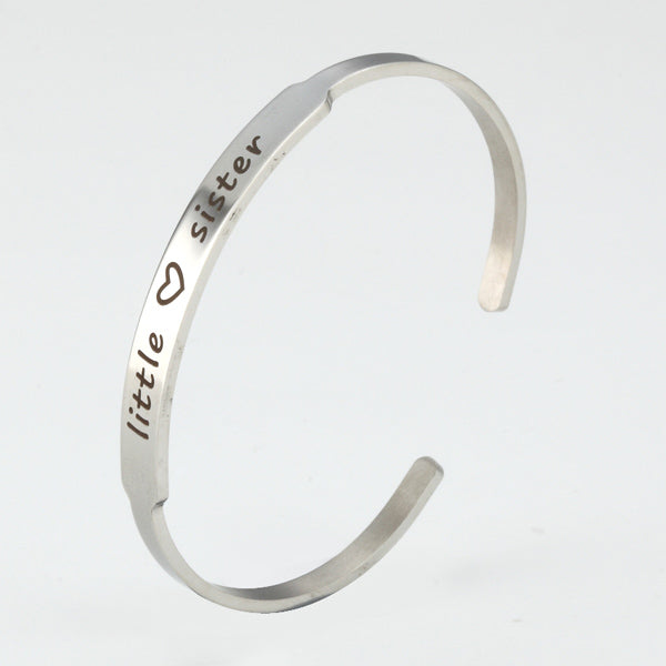 Personalized Cuff Bracelet Gift for Sister