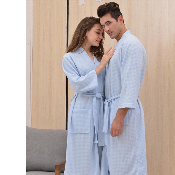 100% Polyester 2 Piece Long Robe Set for Couples