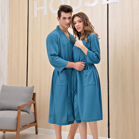 100% Polyester 2 Piece Long Robe Set for Couples