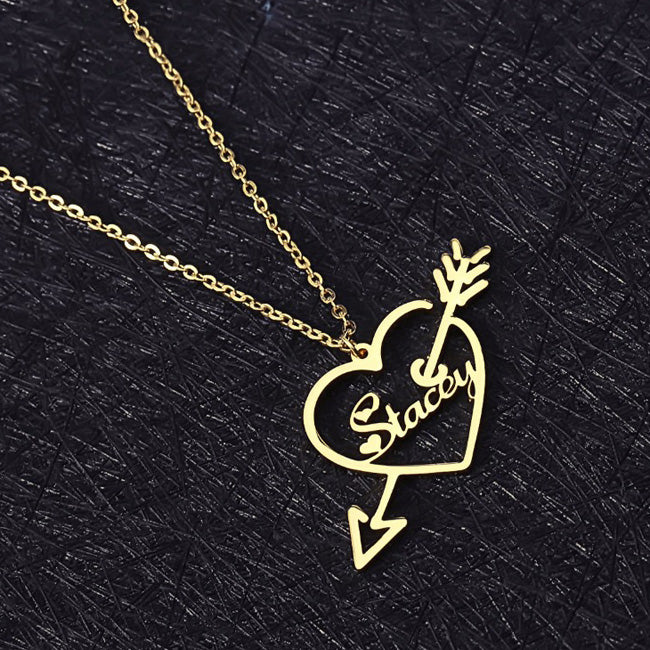 Heart Name Necklace Xmas Gift for Girlfriend