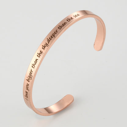 Personalized Promise Cuff Bracelet for Girlfriend