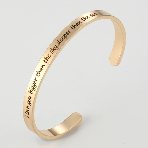 Personalized Promise Cuff Bracelet for Girlfriend