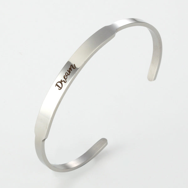 Custom Engraved Cuff Bracelet Gift for Girlfriend