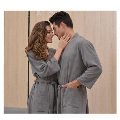 100% Polyester 2 Piece Long Robe Set for Couples