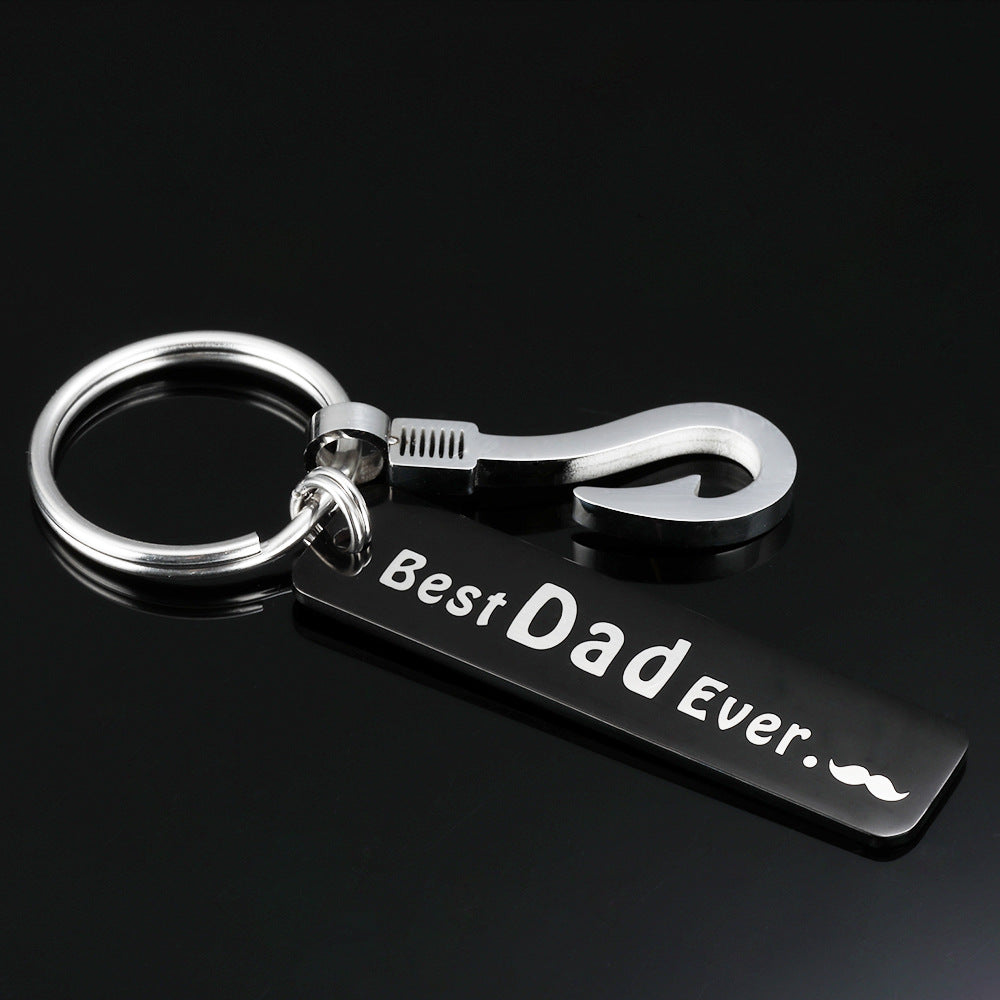 Custom Engravable Keychain Gift for Dad