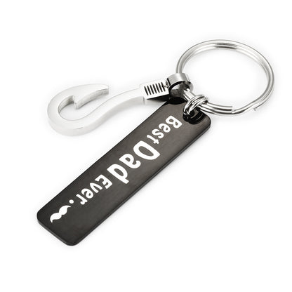 Custom Engravable Keychain Gift for Dad