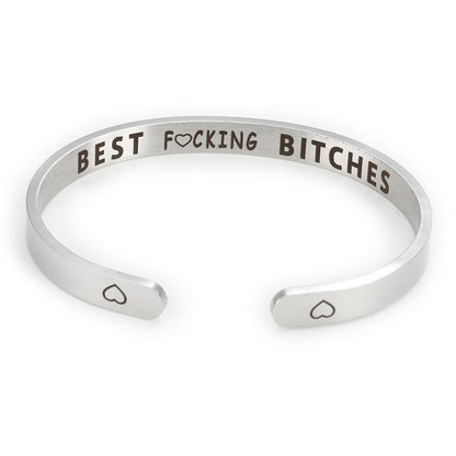Best Fucking Bitches BFF Cuff Bracelet Gift for Girls