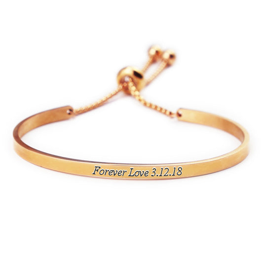 Engraved Bracelet Birthday Gift for Women