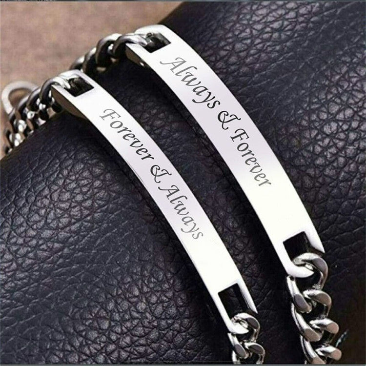 Matching Soulmates Couples Engravable Bracelet Set for 2