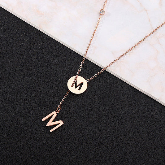 Custom Initial Necklace Anniversary Gift for Her