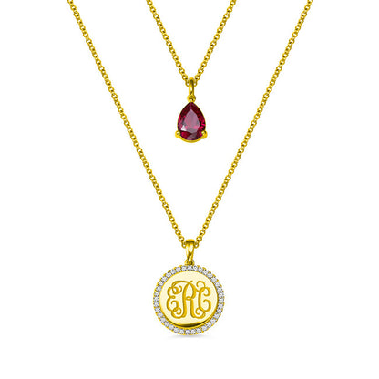 Monogram Necklace Birthday Gift for Her