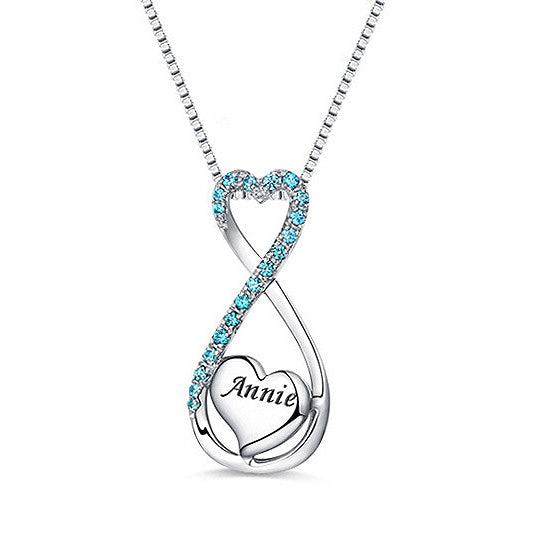 Heart Infinity Name Necklace Gift for Her