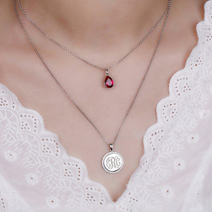 Monogram Necklace Birthday Gift for Her