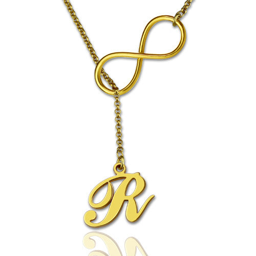 Infinity Name Initial Necklace Gift for Her