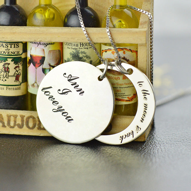 To the Moon and Back Necklace Gift for Girlfriend