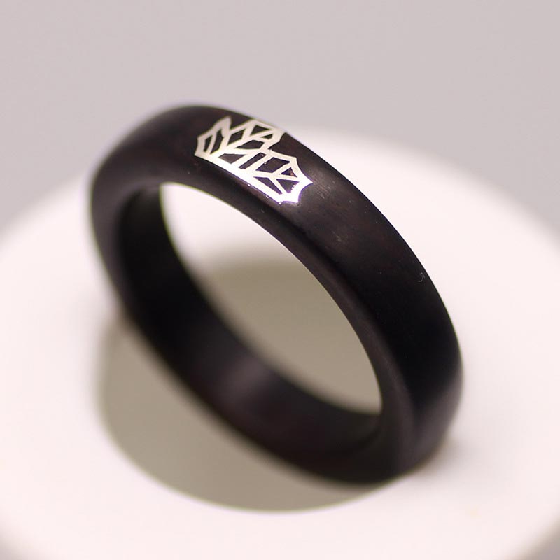 Custom Engraved Wooden Promise Rings Set