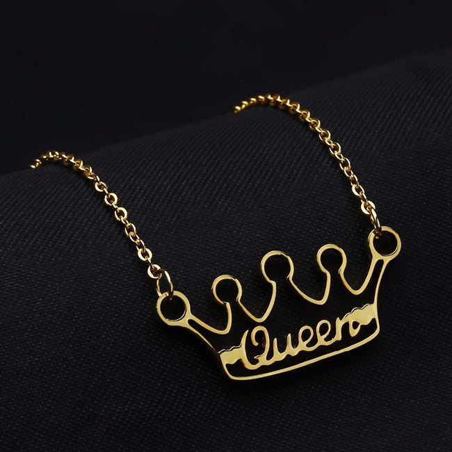 Crown Custom Name Necklace Gift for Wife