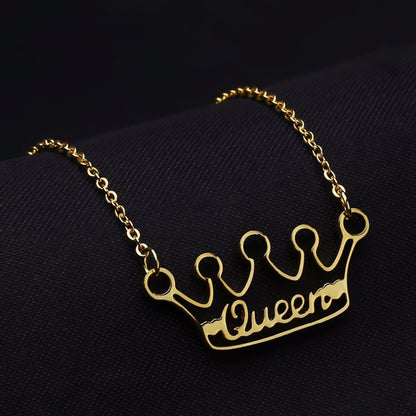 Crown Custom Name Necklace Gift for Wife