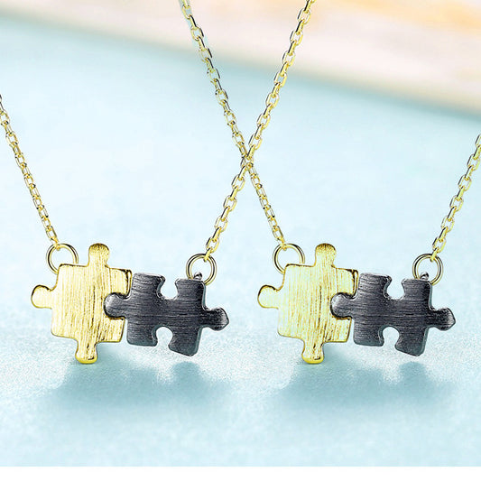 Puzzle Piece Promise Couple Necklaces Gift