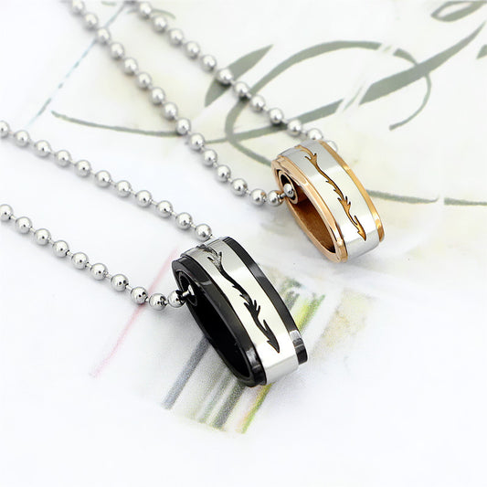 Engraved Matching Promise Necklaces for Couples Set of Two