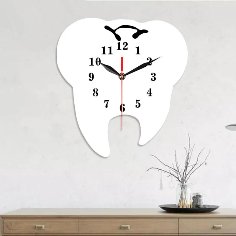 Dentist Clinic Themed Silent Wall Clock – Unique Design for Dental Professionals