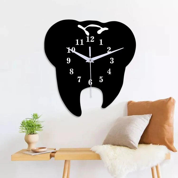 Dentist Clinic Themed Silent Wall Clock – Unique Design for Dental Professionals