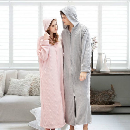 100% Flannel Long Robe Set for Couples