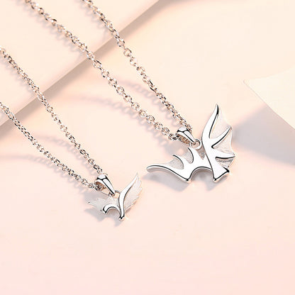 Angel and Demon Promise Couple Necklaces Set for Two