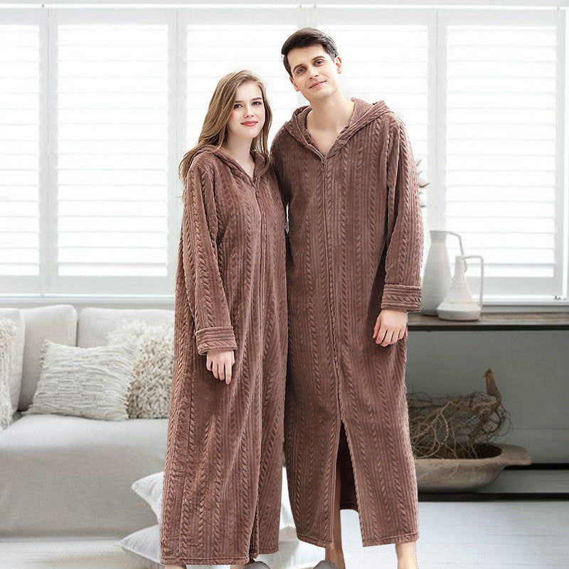 100% Flannel Long Robe Set for Couples