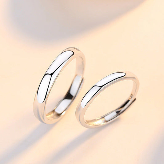 Custom Engravable Simple Matching Wedding Bands for Two