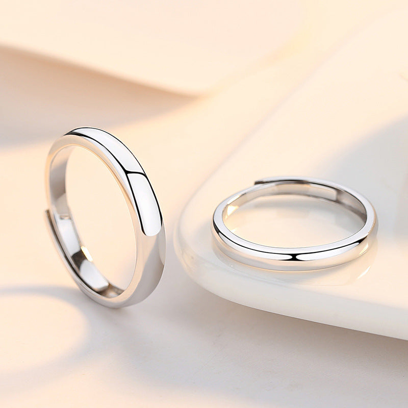 Custom Engravable Simple Matching Wedding Bands for Two