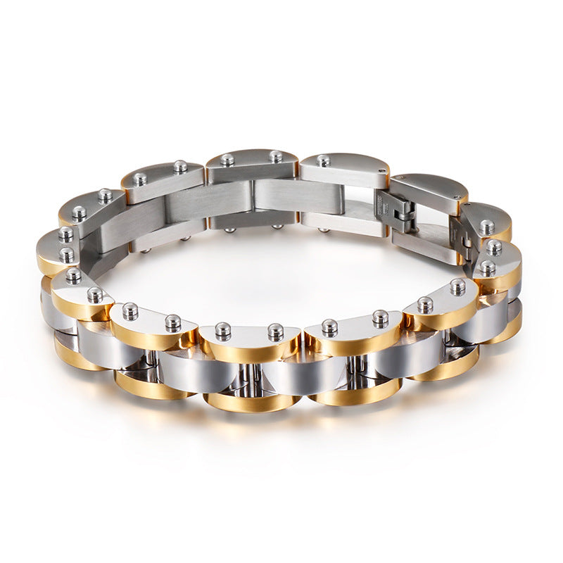 Custom Stainless Steel Mens Bracelet 22cm