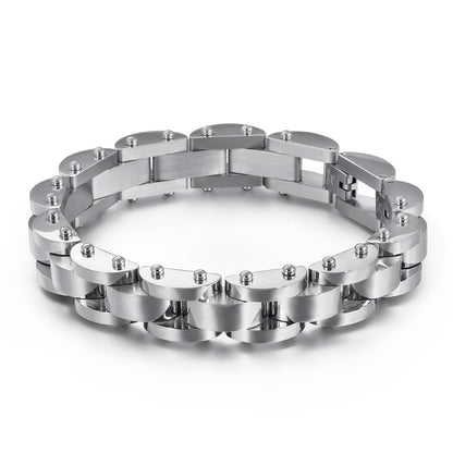 Custom Stainless Steel Mens Bracelet 22cm