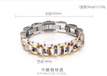 Custom Stainless Steel Mens Bracelet 22cm