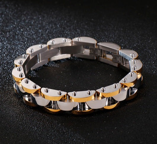 Custom Stainless Steel Mens Bracelet 22cm