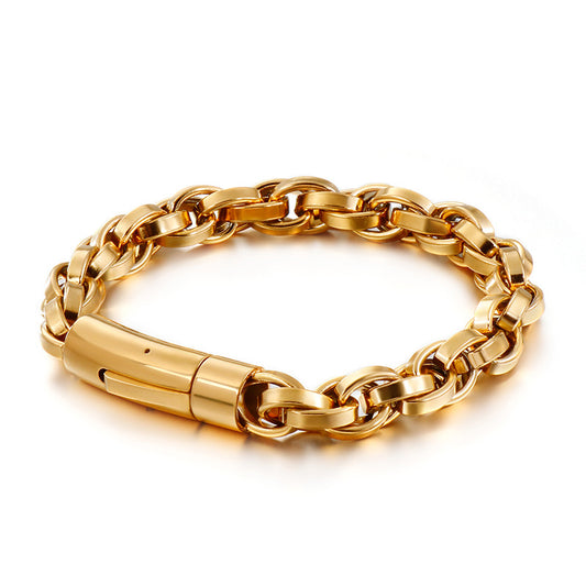 Custom Engravable Vintage Mens Bracelet 8 Inches Steel