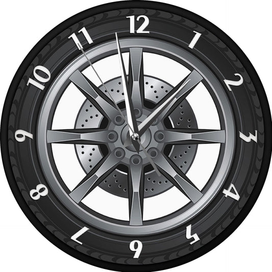 Wall Deco Silent Clock Gift for Car Workshop