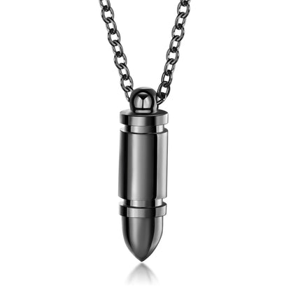 Custom Engravable Bullet Necklace for Men