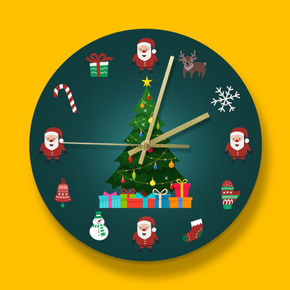 Christmas Wall Decoration Silent Clock