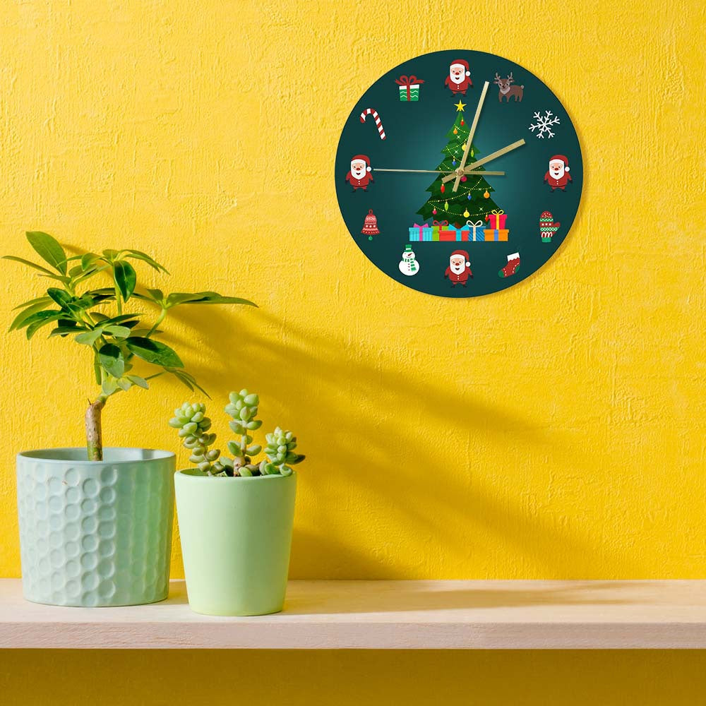 Christmas Wall Decoration Silent Clock