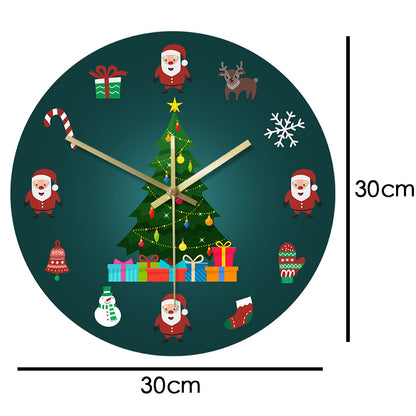 Christmas Wall Decoration Silent Clock